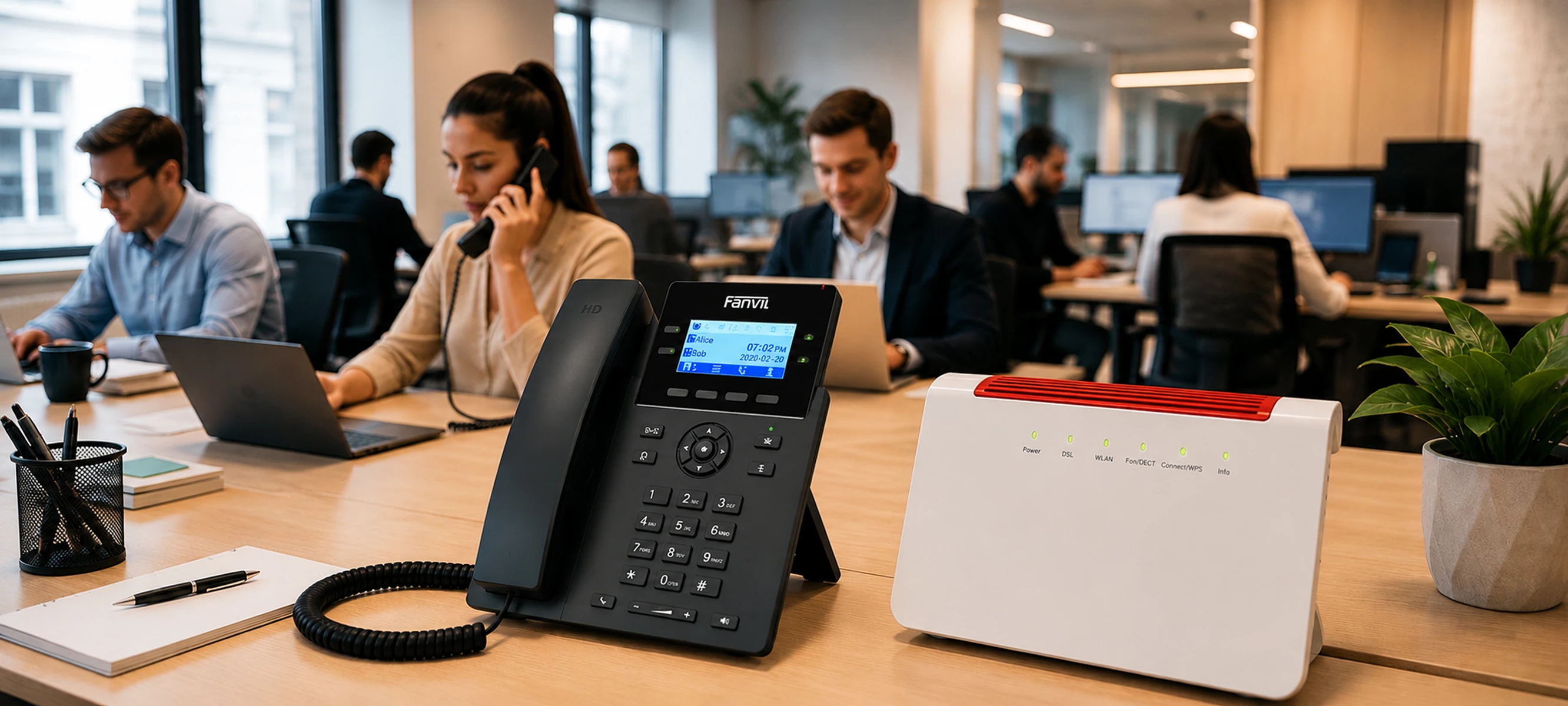 Connettività in fibra dedicata con chiamate illimitate per il Centralino in Cloud