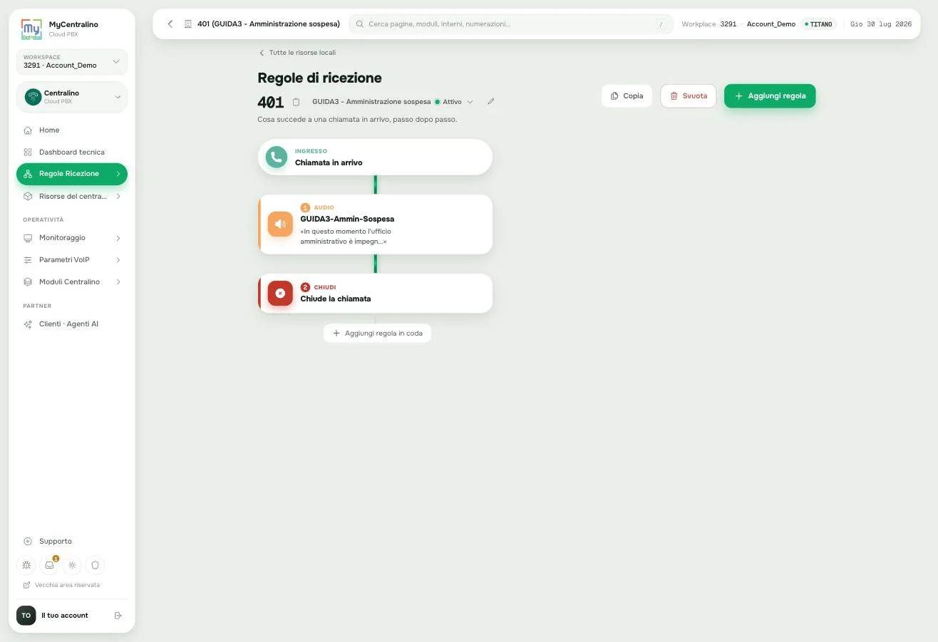 Il servizio interno di appoggio