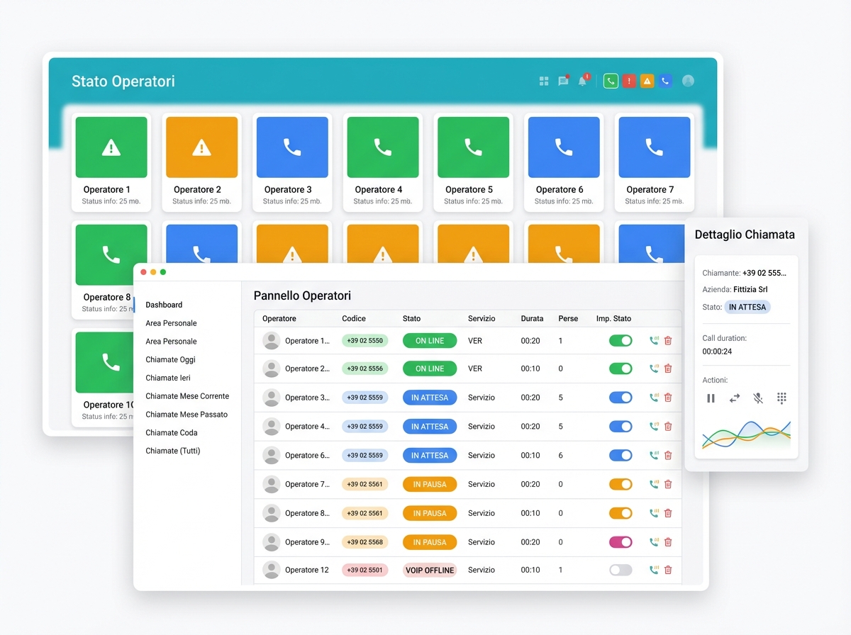 Dashboard Contact Center MyCentralino